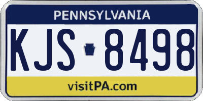 PA license plate KJS8498