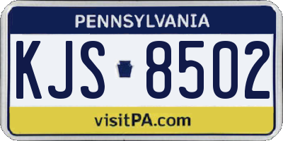 PA license plate KJS8502