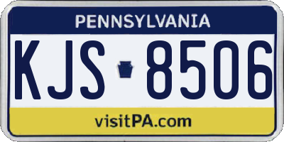 PA license plate KJS8506