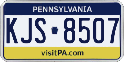 PA license plate KJS8507