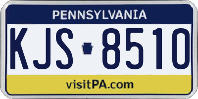 PA license plate KJS8510