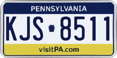 PA license plate KJS8511