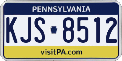 PA license plate KJS8512