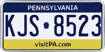 PA license plate KJS8523