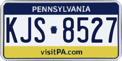 PA license plate KJS8527