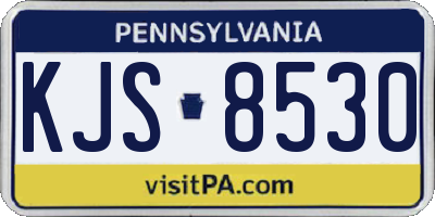 PA license plate KJS8530