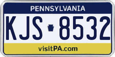 PA license plate KJS8532