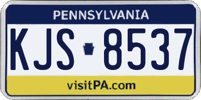 PA license plate KJS8537
