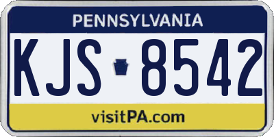 PA license plate KJS8542