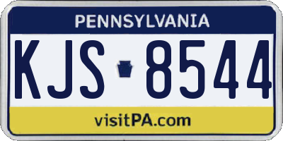 PA license plate KJS8544