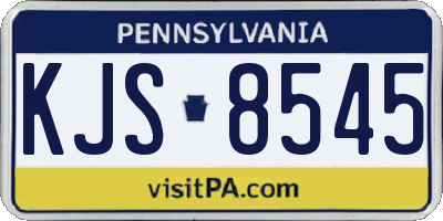 PA license plate KJS8545