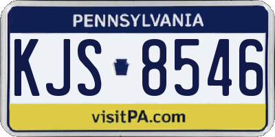 PA license plate KJS8546