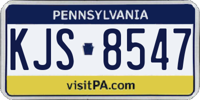 PA license plate KJS8547