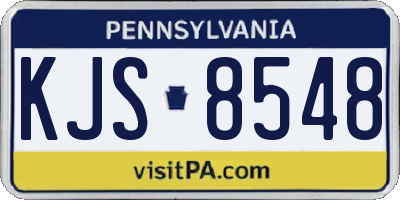 PA license plate KJS8548