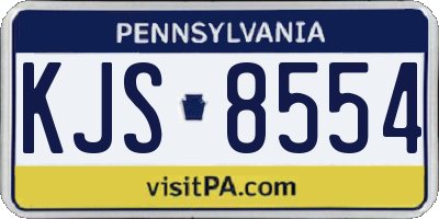 PA license plate KJS8554