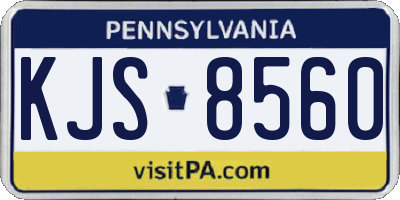 PA license plate KJS8560
