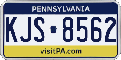PA license plate KJS8562