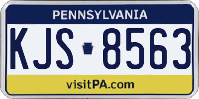 PA license plate KJS8563