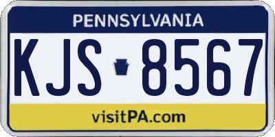 PA license plate KJS8567
