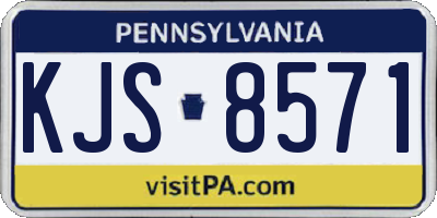 PA license plate KJS8571