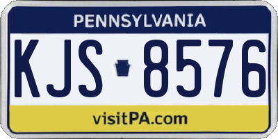 PA license plate KJS8576