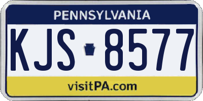 PA license plate KJS8577