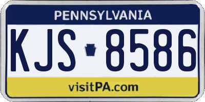 PA license plate KJS8586