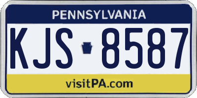 PA license plate KJS8587