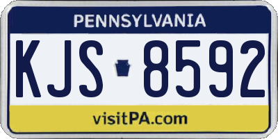 PA license plate KJS8592
