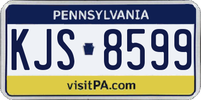 PA license plate KJS8599