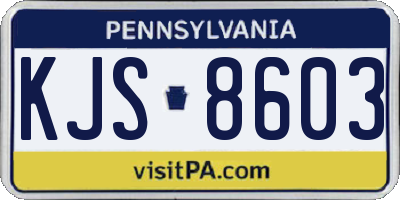 PA license plate KJS8603