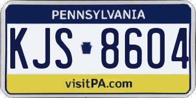 PA license plate KJS8604