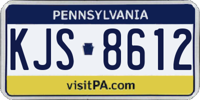 PA license plate KJS8612