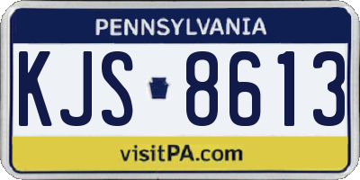 PA license plate KJS8613