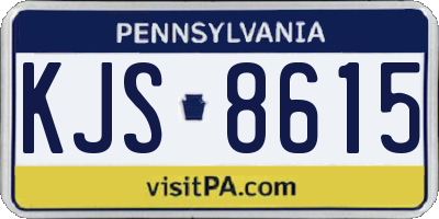 PA license plate KJS8615