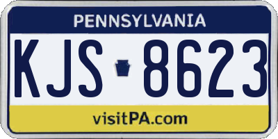 PA license plate KJS8623