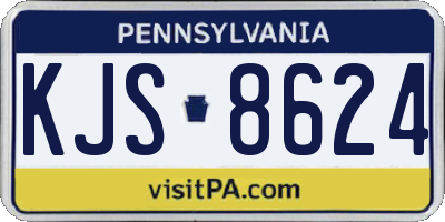 PA license plate KJS8624