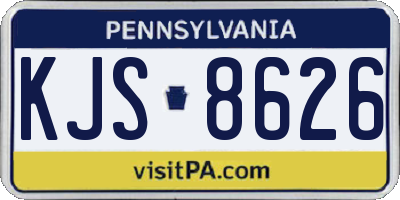 PA license plate KJS8626