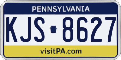 PA license plate KJS8627