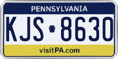 PA license plate KJS8630