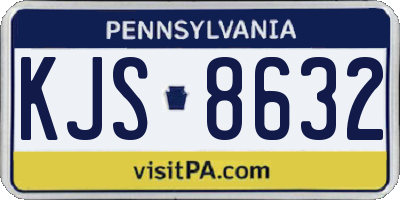 PA license plate KJS8632