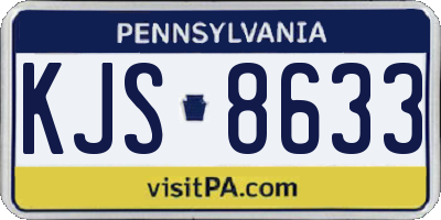 PA license plate KJS8633
