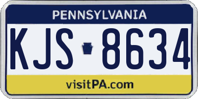 PA license plate KJS8634