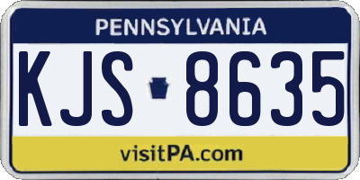 PA license plate KJS8635
