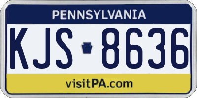 PA license plate KJS8636