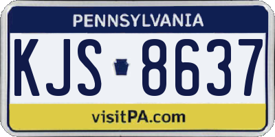 PA license plate KJS8637