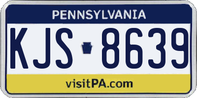 PA license plate KJS8639