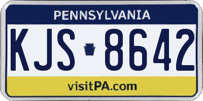 PA license plate KJS8642