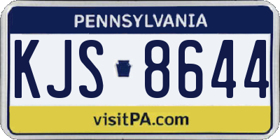 PA license plate KJS8644