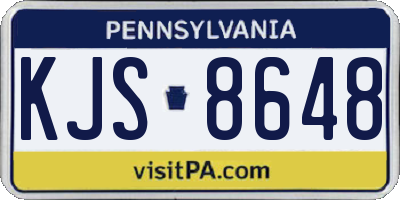 PA license plate KJS8648